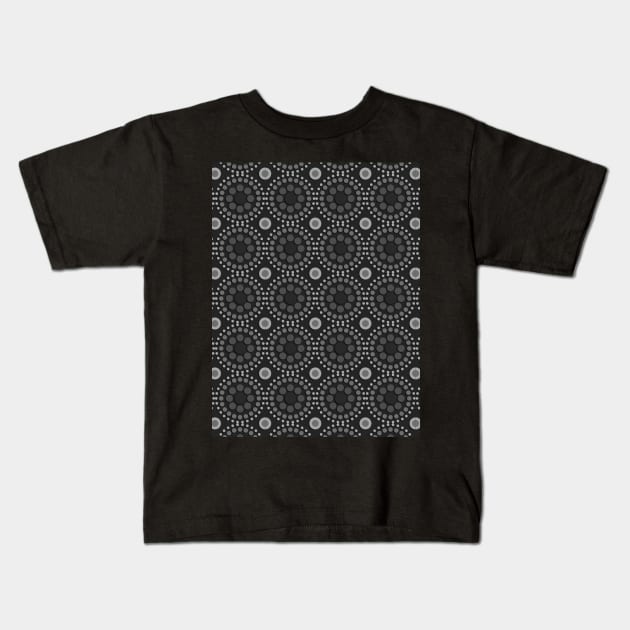 Black and white seamless pattern Kids T-Shirt by Spinkly